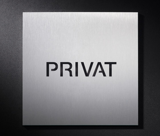 Beschriftungs-Schild Privat | Pittogrammi / Cartelli | PHOS Design