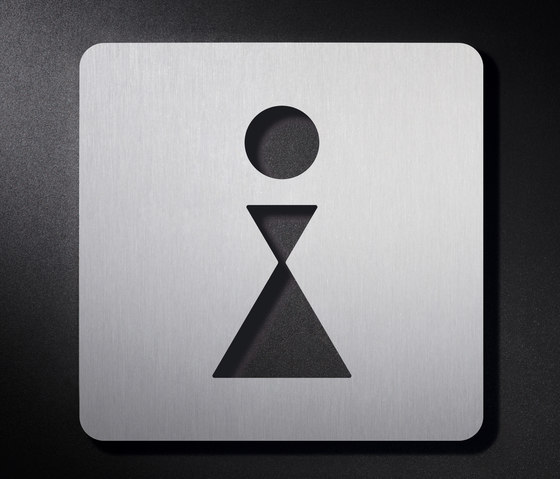 WC sign ladies, round corners | Symbols / Signs | PHOS Design