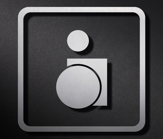 Pictograma WC usuario de silla de ruedas izquierda con marco | Pictogramas | PHOS Design