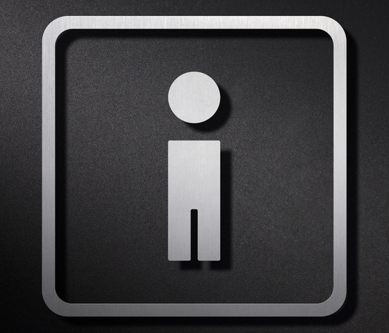 Pictograma WC para hombres con marco | Pictogramas | PHOS Design