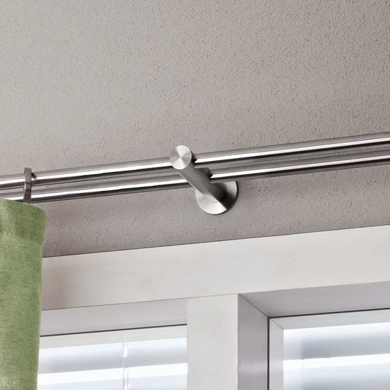 Portacañas doble para cañas de Ø12 mm (distancia a la pared 66/129 mm) | Rieles para cortinas | PHOS Design