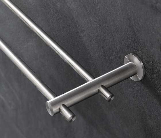Support de barre double pour barres Ø12 mm (distance au mur 66/129 mm) | Rails rideaux | PHOS Design