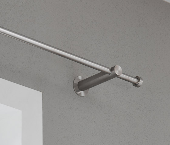 Curtain rail 100 cm, set Ø12 mm, 2 holders (medium wall distance) | Curtain rails | PHOS Design