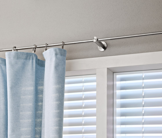 Curtain rail 100 cm, set Ø12 mm, 2 holders (medium wall distance) | Curtain rails | PHOS Design