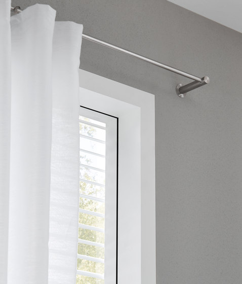 Curtain rail 100 cm, set Ø12 mm, 2 end brackets (medium wall distance) | Curtain rails | PHOS Design