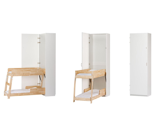 Foldable and storable bunk bed VK550UT | Kinderbetten | Woodi