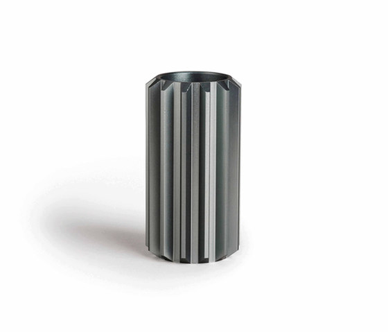 Gear Candle Holder Cold Grey Anodized Aluminium | Tall | Bougeoirs | NEW WORKS