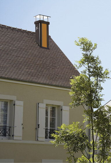 Luminance Nuanciel yellow chimney stack | Sistemas de chimenea | Poujoulat