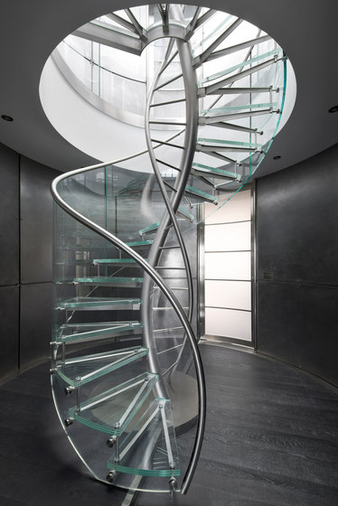 DNA | Floating | Helical Stairs Glass TWE-707 | Staircase systems | EeStairs