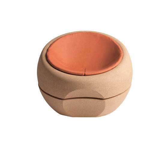 Spherical Cork Armchair with Cushion | Poltrone | Movecho
