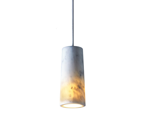 Core | Pendant in Carrara Marble | Suspended lights | Terence Woodgate