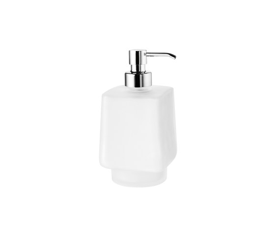 Divo Satined glass soap dispenser with chrome-plated brass pump, for art. A1510N | Soap dispensers | Inda