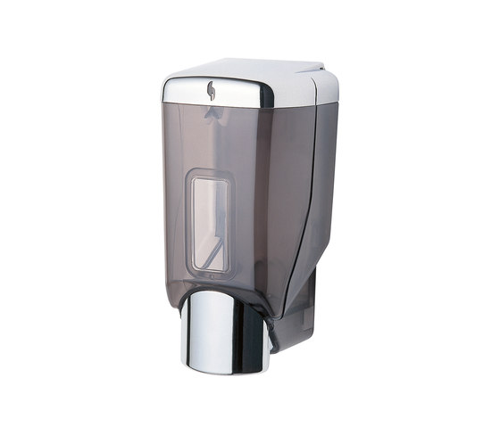 Hotellerie Dosificador de jabón líquido de pared, de ABS, recipiente hygiénico en SAN transparente | Dosificadores de jabón | Inda