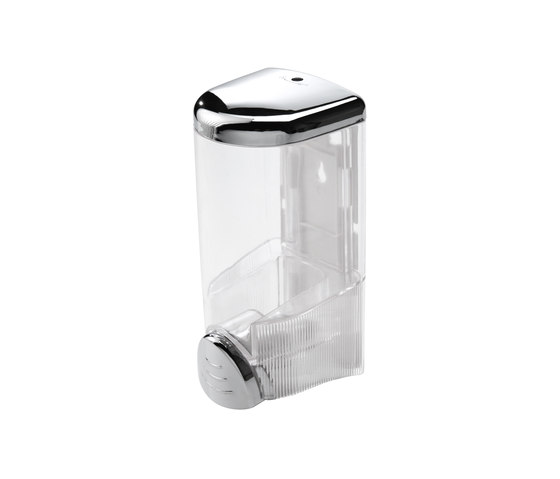 Hotellerie Wall-mounted soap dispenser in ABS, transparent container | Soap dispensers | Inda