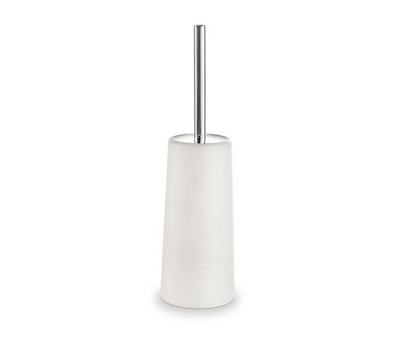 Hotellerie Free-standing toilet brush holder with dish in polypropylene (PP) | Toilet brush holders | Inda