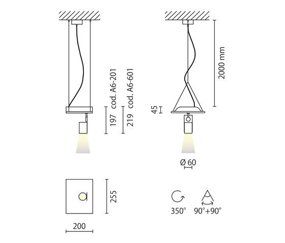 Level – Mur double Ø60 hanging system | Lámparas de suspensión | Aqlus