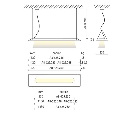 Level Pro direct light suspension | Suspended lights | Aqlus