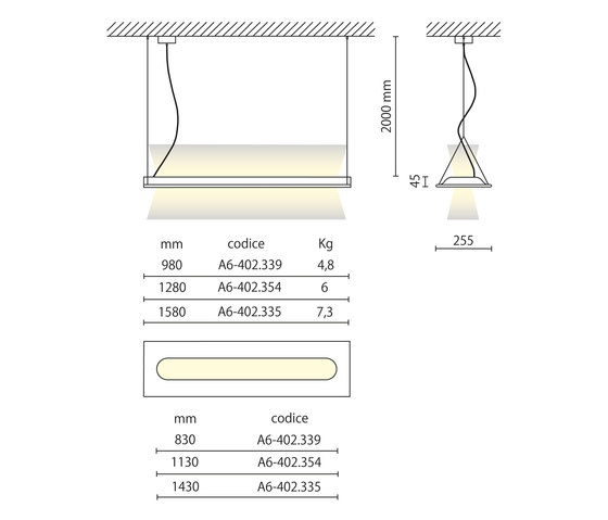 Level 3x Classic direct/indirect light hanging system | Suspensions | Aqlus