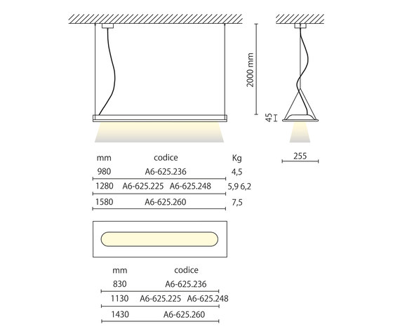 Level Pro direct light hanging system | Suspensions | Aqlus