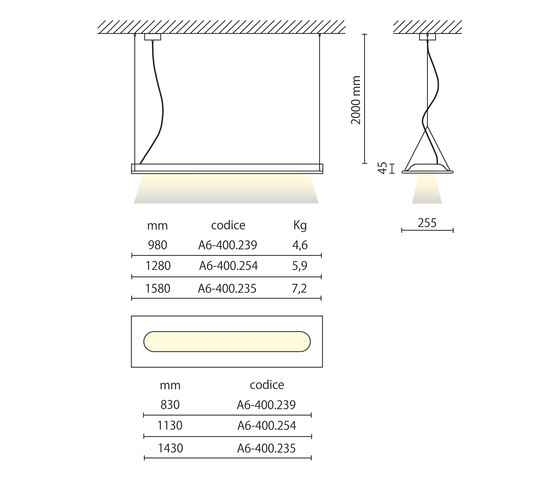 Level Classic direct light hanging system | Suspended lights | Aqlus