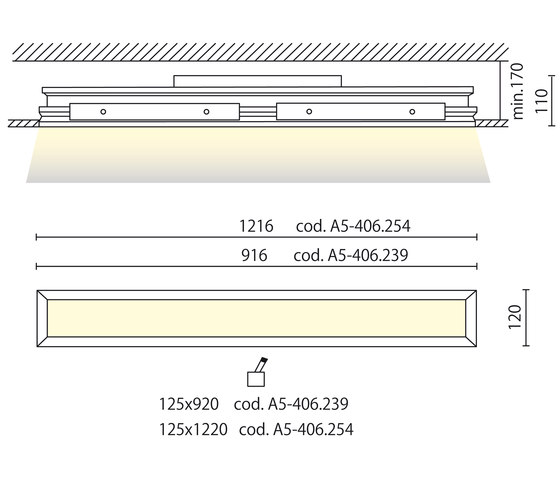 Palace trimless rectangular recessed | Recessed ceiling lights | Aqlus