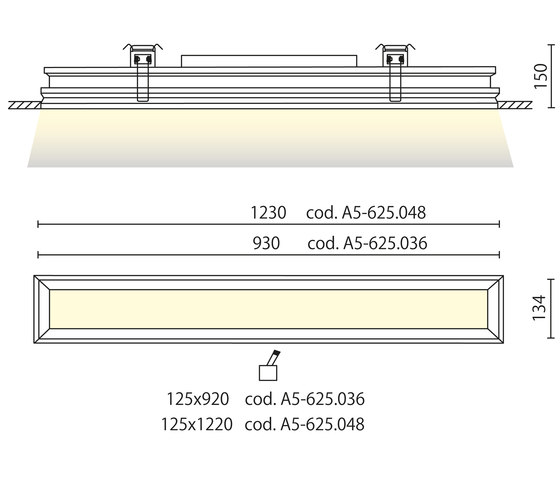 Palace Pro rectangular with trim recessed | Deckeneinbauleuchten | Aqlus