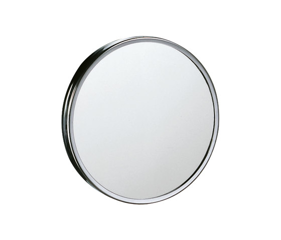 Hotellerie Magnifying mirror, can be fixed to mirror or wall with double adhesive strip or silicone, 18 cm Ø mirror | Bath mirrors | Inda