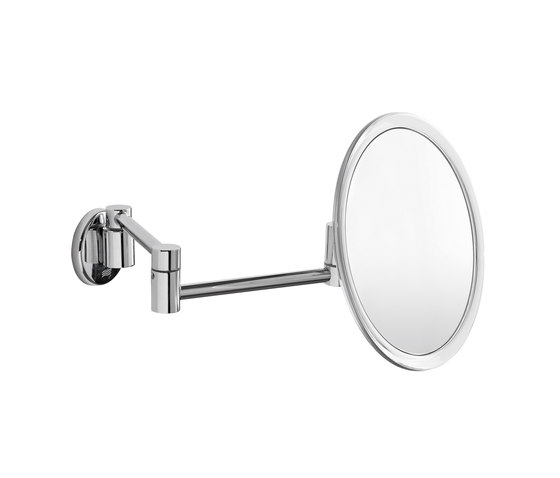 My Mirror Miroir grossissant mural avec double bras flexible, parabole Ø 20 cm | Miroirs de bain | Inda