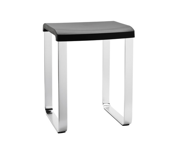 Hotellerie Stool with seat in polypropylene (PP) , anodized aluminium structure | Bath stools / benches | Inda