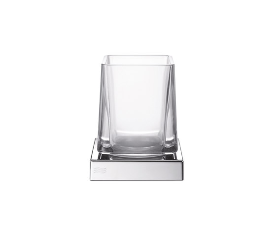 Mito Porte-verre à poser, avec verre en verre | Portes-brosses à dents | Inda