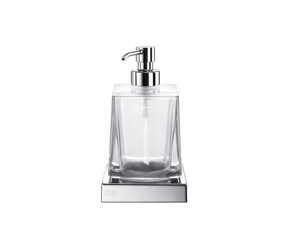 Mito Tabletop soap dispenser with satined glass container and chrome-plated brass pump | Soap dispensers | Inda