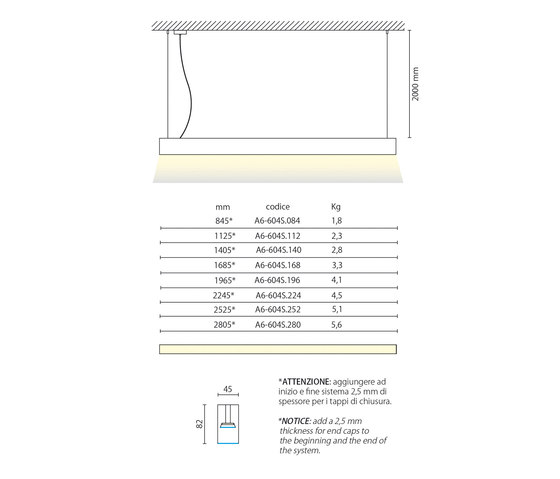 Line Soft hanging system | Suspended lights | Aqlus