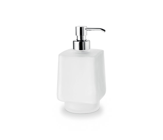 Mito Satined glass soap dispenser with chrome-plated brass pump, for art. A2010N | Soap dispensers | Inda