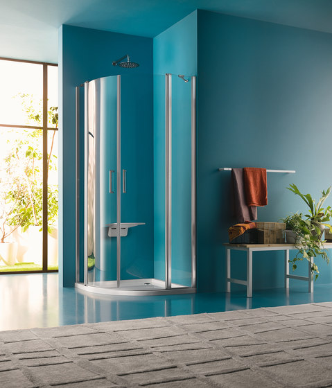 Claire Design Semicircular con dos puerta batientes | Mamparas para duchas | Inda