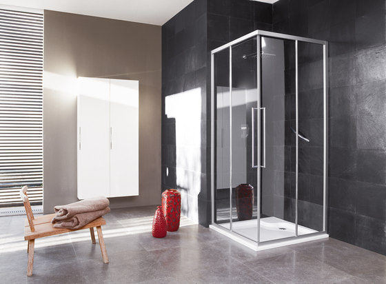 Trendy Design Panel with sliding door | Shower screens | Inda