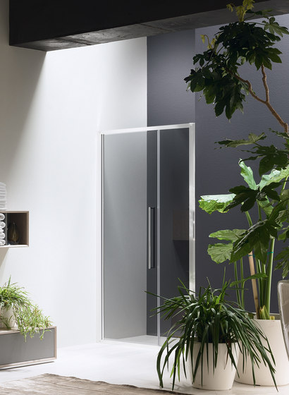 Trendy Design Porte battante avec élément fixe pour niche | Parois de douches | Inda