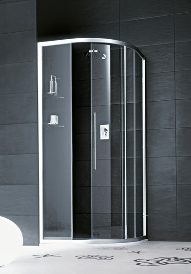 Trendy Design Semitonda con porta scorrevole | Divisori doccia | Inda