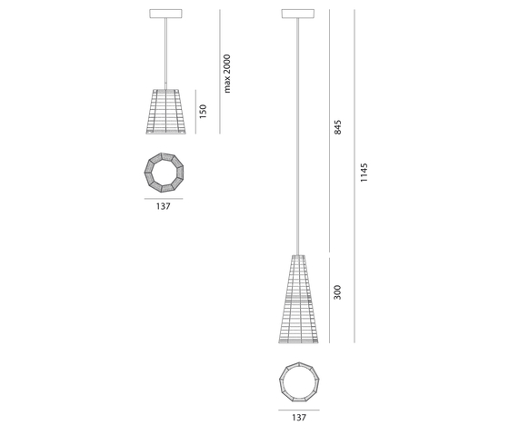 Null Vector Alfa Suspension | Lámparas de suspensión | Artemide