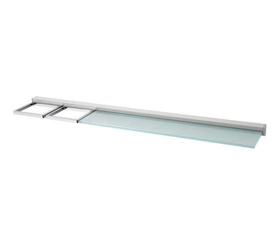 New Europe Wall-mounted support with satined glass shelf, to be completed with arts. R49110 - R49100 - R49120 | Bath shelves | Inda