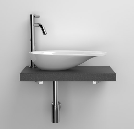 First shelf with tap hole CL/07.38010.01 | Lastre minerale composito | Clou