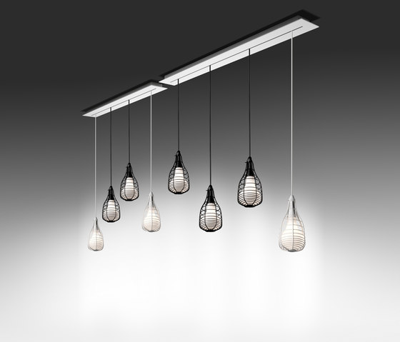 Cage Mic suspension multiple composition | Suspended lights | Diesel with Foscarini