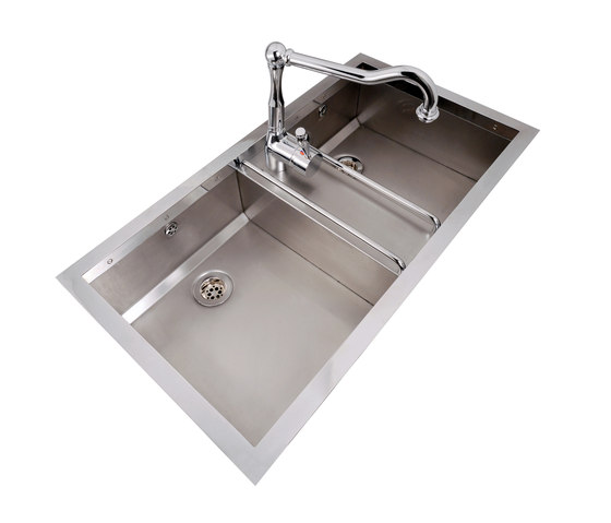 Built-in Double Bowl Sink | Fregaderos de cocina | Officine Gullo