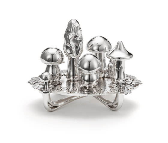 Wolfgang Joop – Magic Mushrooms Centerpiece | Salt & pepper shakers | Wiener Silber Manufactur