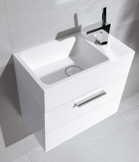 Crono | Mineral cast washbasin incl. vanity unit | Armarios lavabo | burgbad