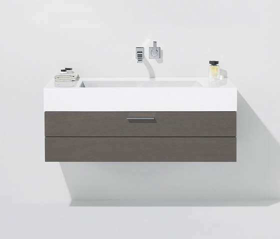 Crono | Lave mains en pierre de synthèse avec meuble sous-vasque | Meubles sous-lavabo | burgbad