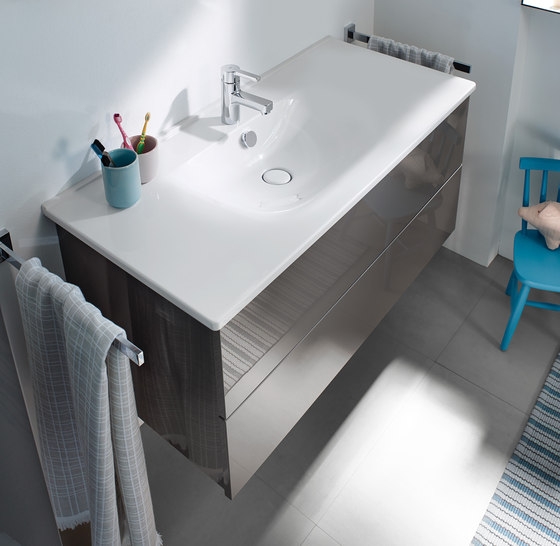 Essento | Ceramic washbasin incl. vanity unit | Vanity units | burgbad