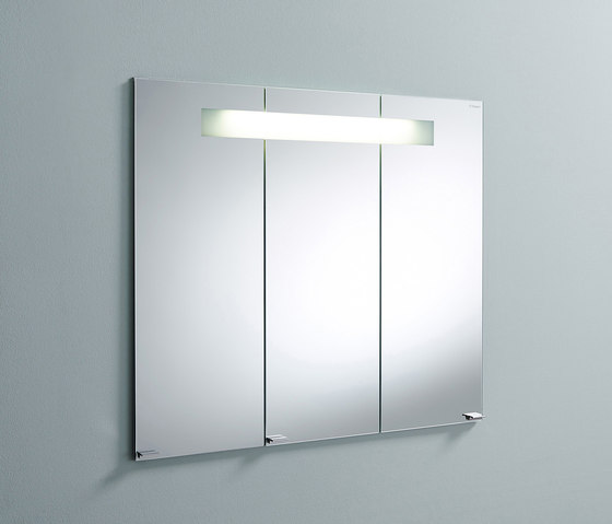 Sys30 | Mirror cabinet with horizontal light to be installed into niche | Armadietti specchio | burgbad