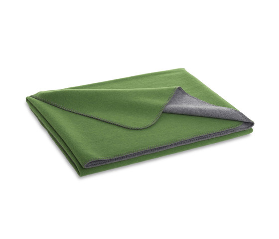 Luisa Double blankets graphite/lime | Mantas | Steiner1888
