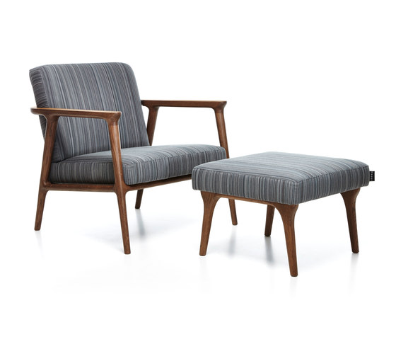 Zio Lounge Chair With Footstool | Armchairs | moooi