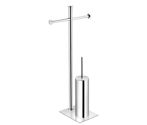 Kubic Cool Dual Toilettenbürstenhalter/ Toilettenrollenhalter Boden | WC-Ständer | Pomd’Or